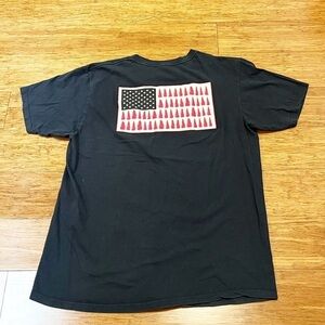 Columbia pine tree American flag navy blue crew neck short sleeve t-shirt. M/L